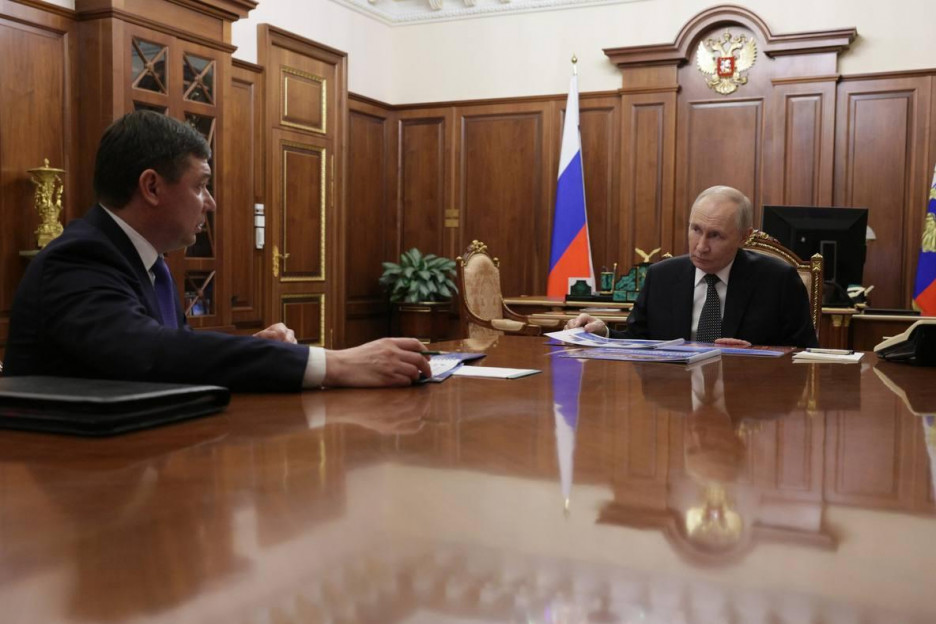 Владимир Путин провел рабочую встречу с главой Тамбовской области, членом Ассоциации ветеранов СВО Евгением Первышовым